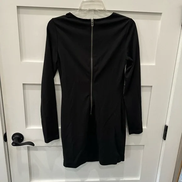 AXArmani Exchange Black Faux Suede Bodycon Dress Black, Sz 4 Dresses